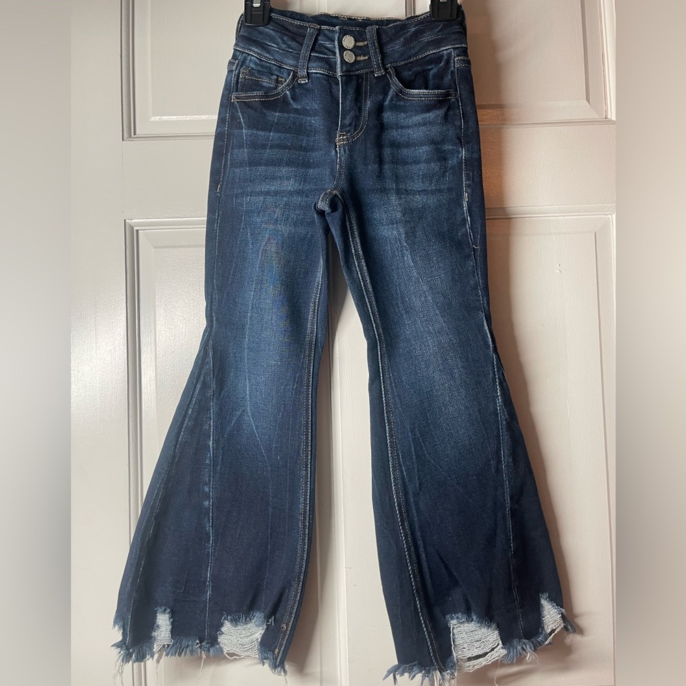 Kancan Little Girls Flare Leg High Rise Jeans Size 5